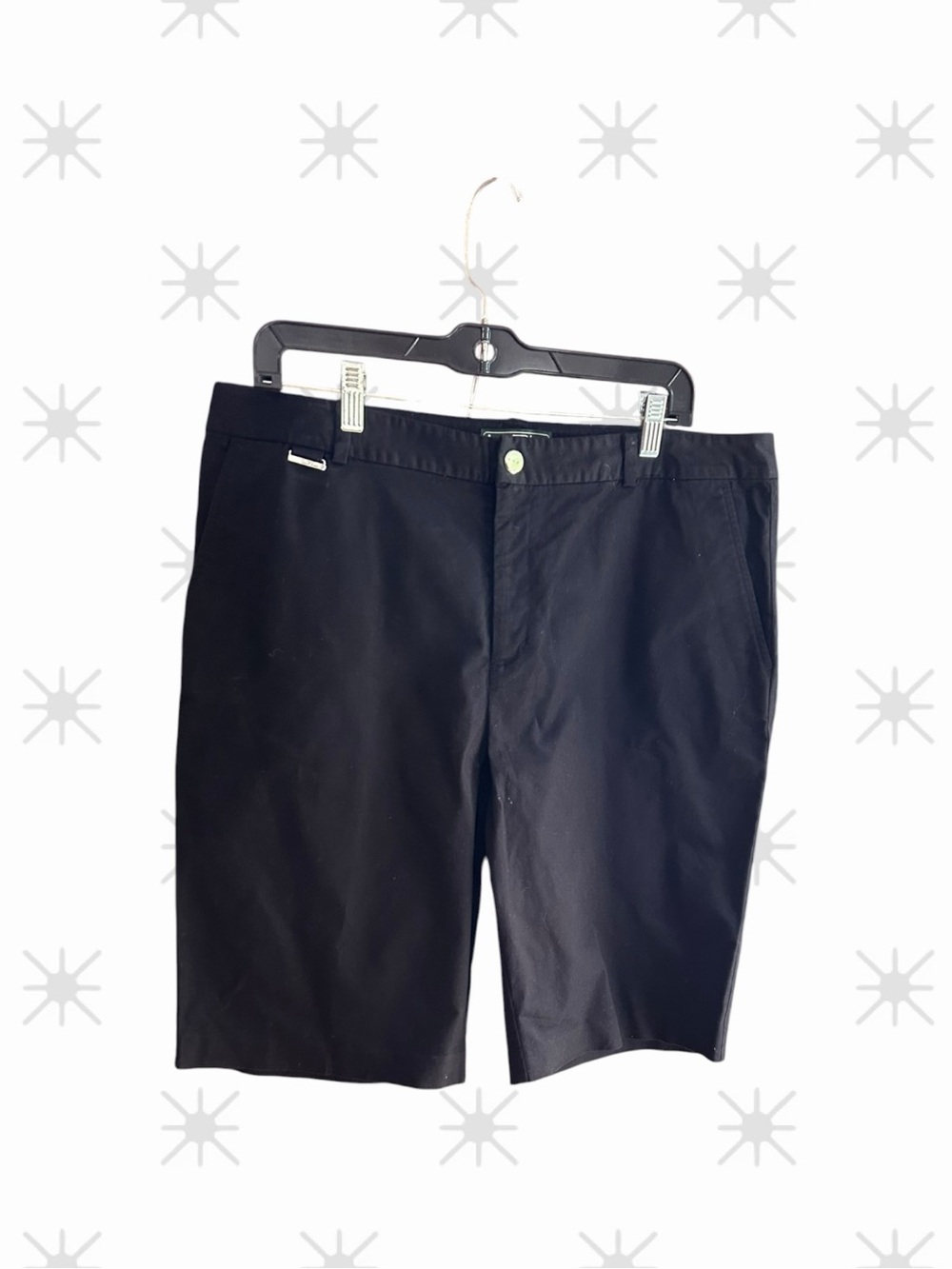 L-RL Lauren Active Ralph Lauren vintage black Bermuda shorts Size 14